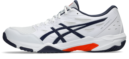 Asics Mens Gel Rocket 11 Indoor Court Shoes - White/Indigo Fog
