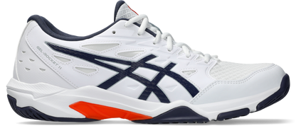 Asics Mens Gel Rocket 11 Indoor Court Shoes - White/Indigo Fog