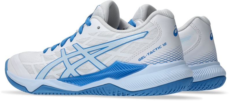 Asics Womens Gel Tactic Indoor Court Shoe - White/Light Blue