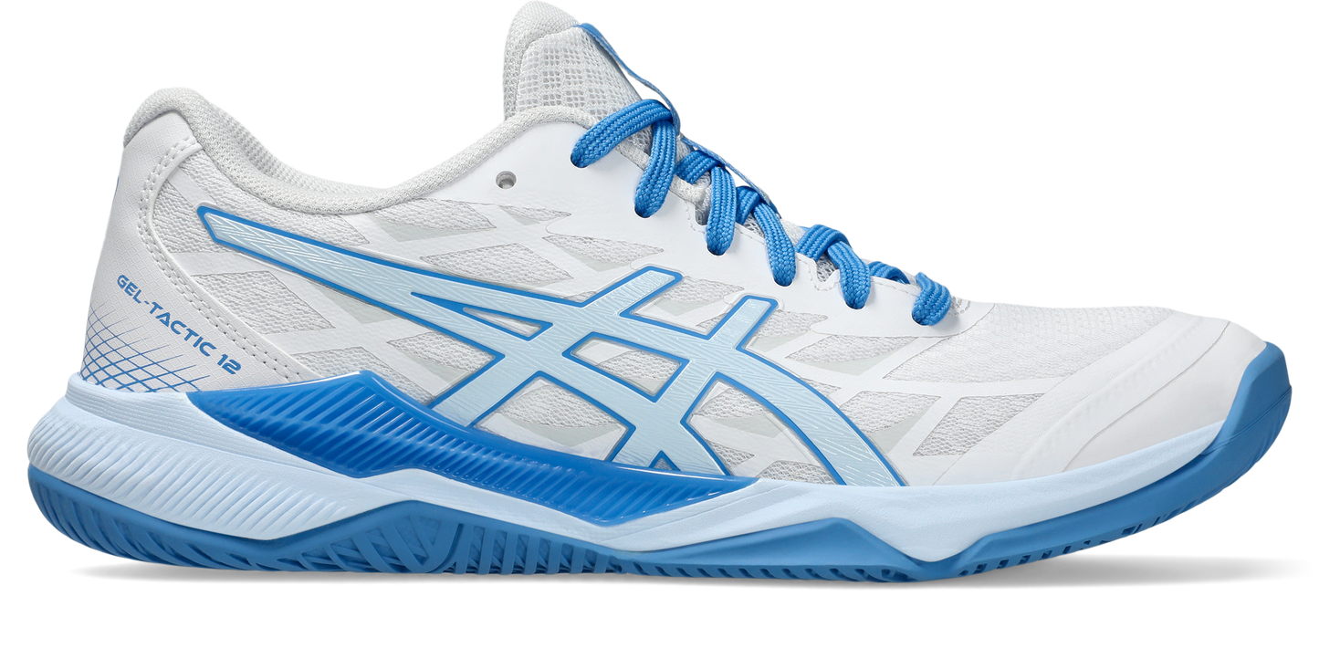 Asics Womens Gel Tactic Indoor Court Shoe - White/Light Blue
