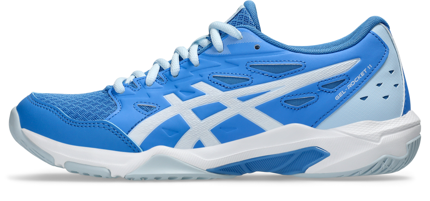 Asics Womens Gel Rocket 11 Indoor Court Shoes - Blue Coast/White