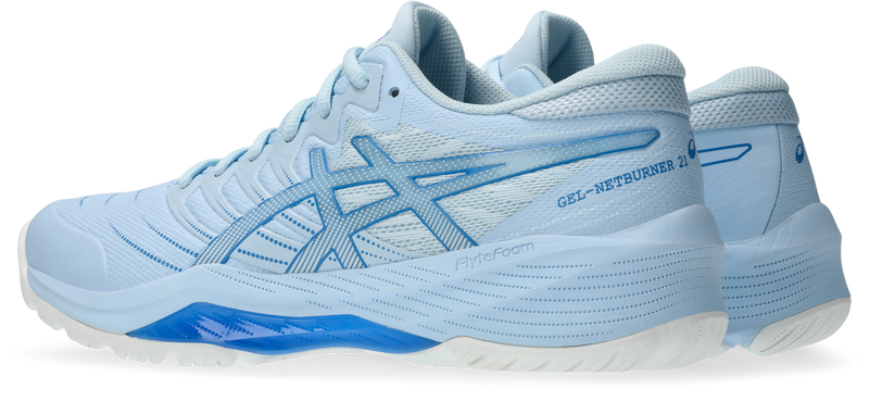 Asics Womens Gel Netburner 21 (D Width) Bio - Light Blue/Blue Coast