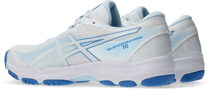 Asics Womens Gel Netburner Academy 10 - White/Light Blue