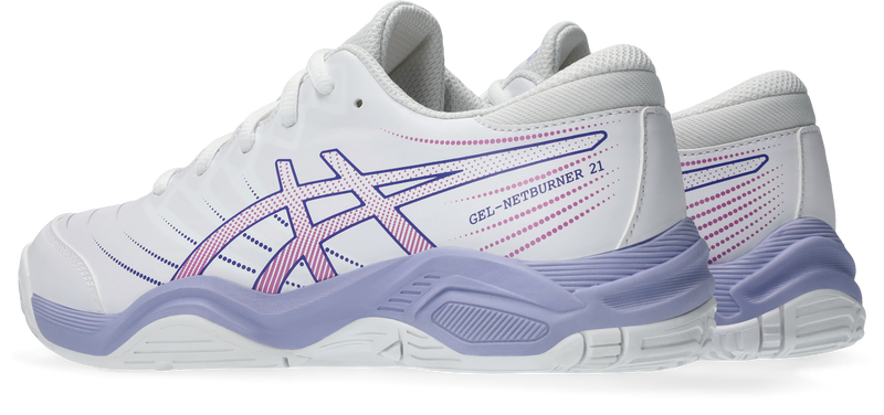 Asics Kid's Gel Netburner 21 GS - White/Blue Violet