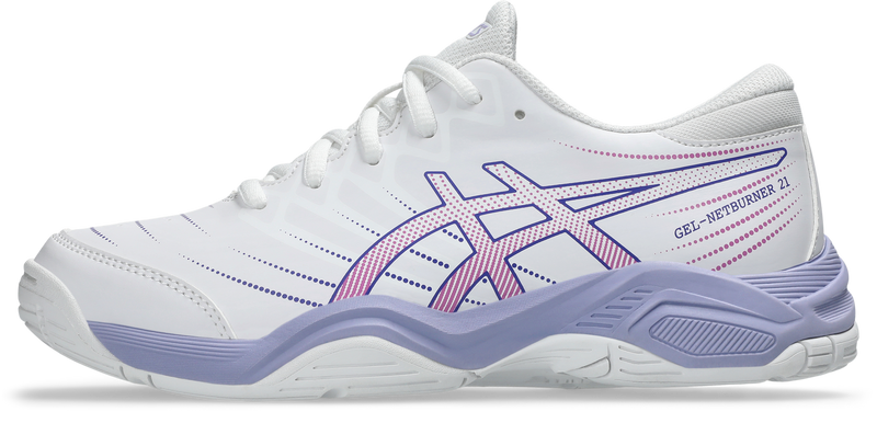 Asics Kid's Gel Netburner 21 GS - White/Blue Violet