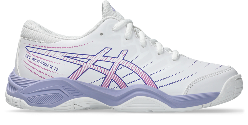 Asics Kid's Gel Netburner 21 GS - White/Blue Violet