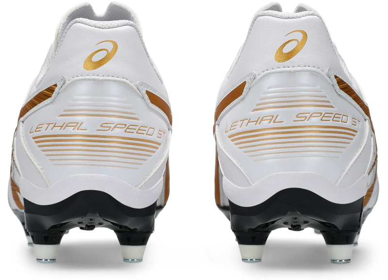 Asics Lethal Speed ST 2 Boots - White/Pure Gold