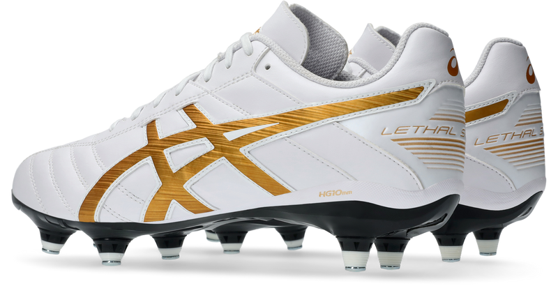 Asics Lethal Speed ST 2 Boots - White/Pure Gold