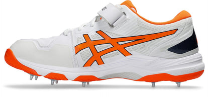 Asis Mens Speed Menace FF Cricket Shoe - White/Shocking Orange