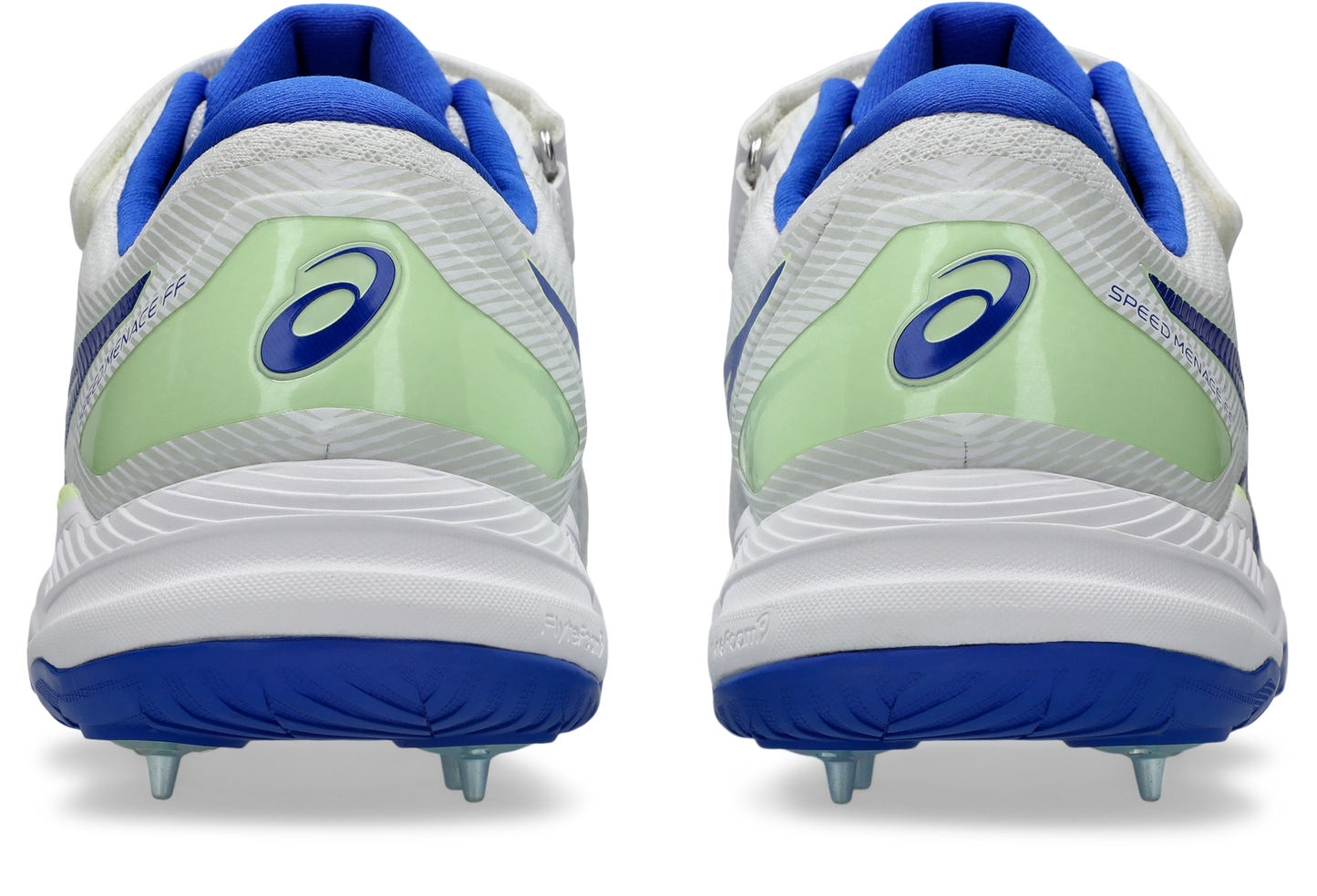 Asis Mens Speed Menace FF Cricket Shoe - White/Neon Blue