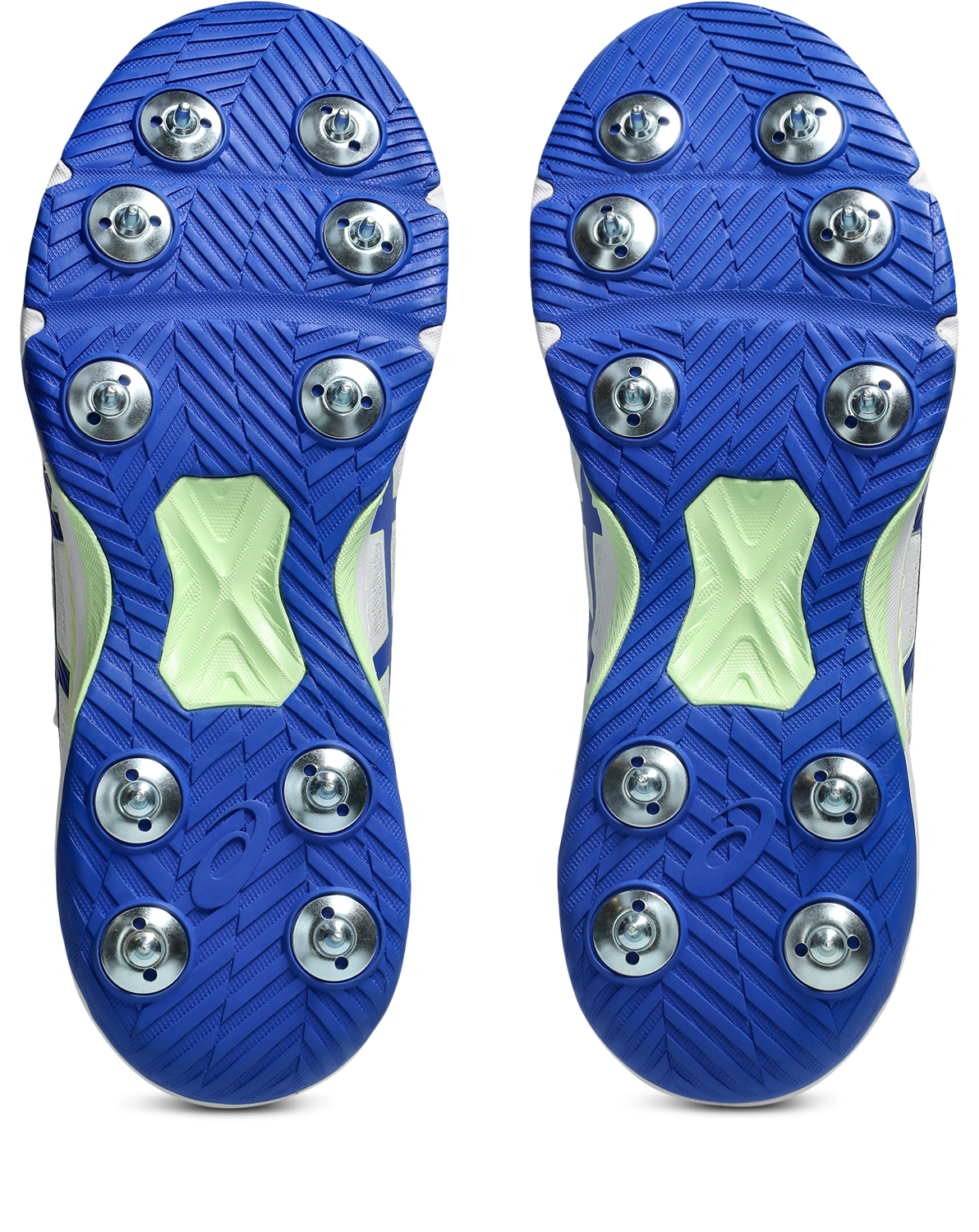 Asis Mens Speed Menace FF Cricket Shoe - White/Neon Blue