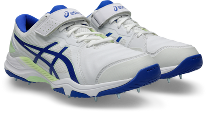 Asis Mens Speed Menace FF Cricket Shoe - White/Neon Blue