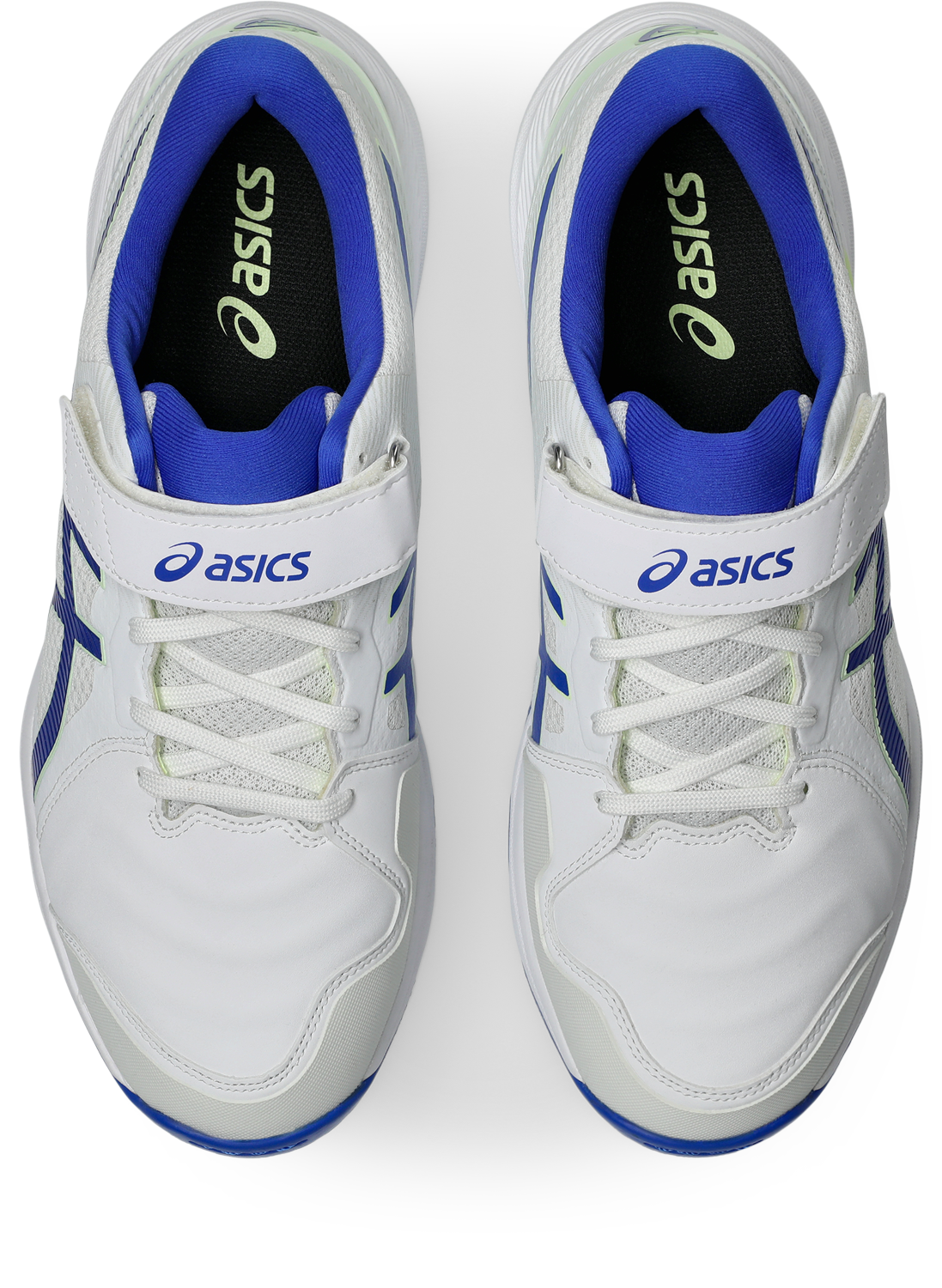 Asis Mens Speed Menace FF Cricket Shoe - White/Neon Blue