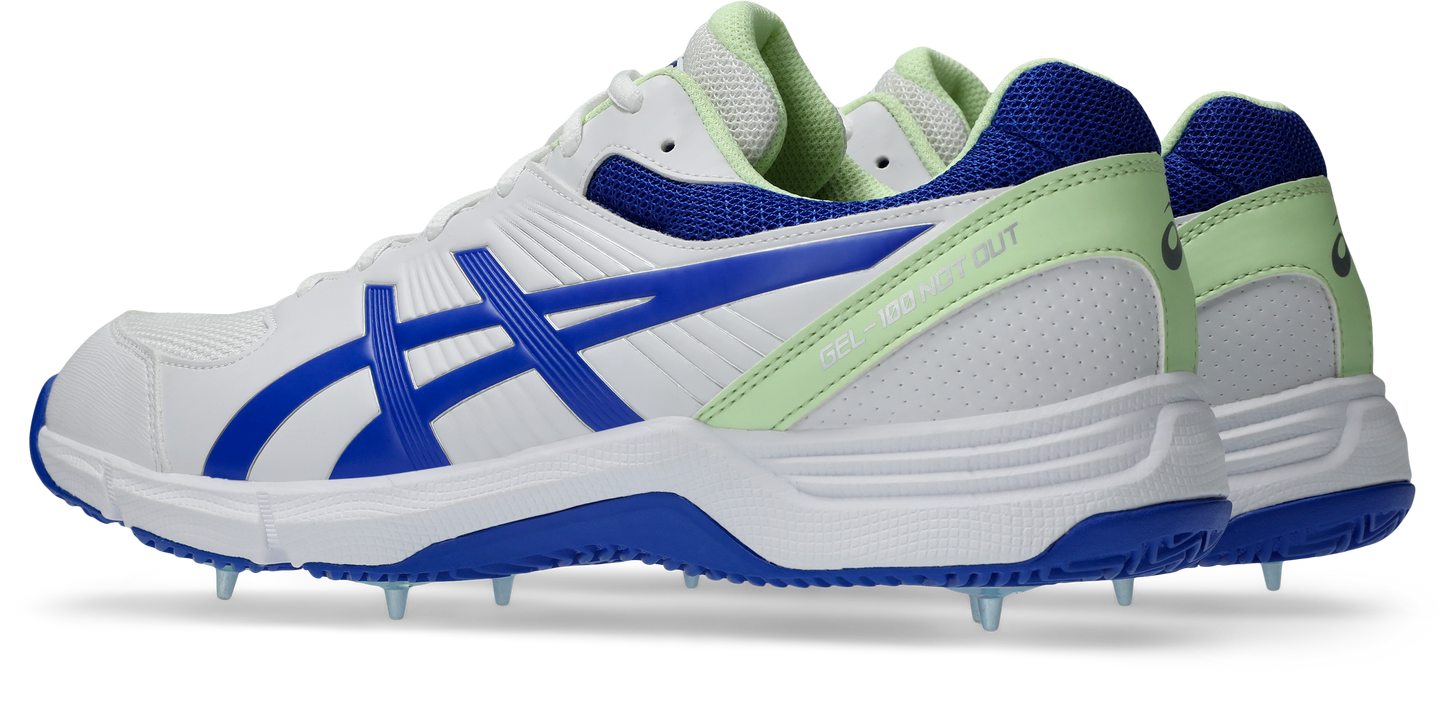 Asics Mens Gel 100 Not Out - White/Neon Blue