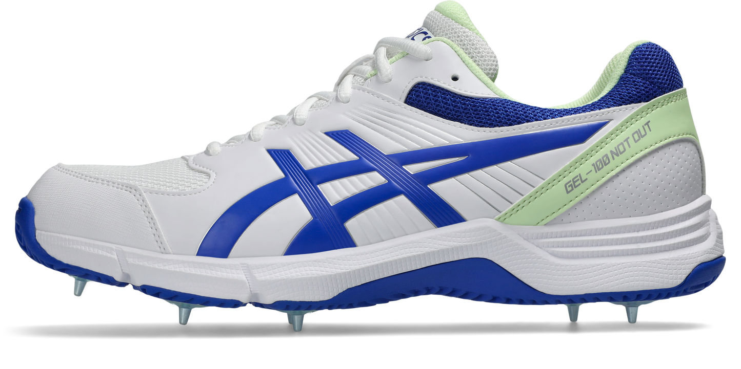 Asics Mens Gel 100 Not Out - White/Neon Blue
