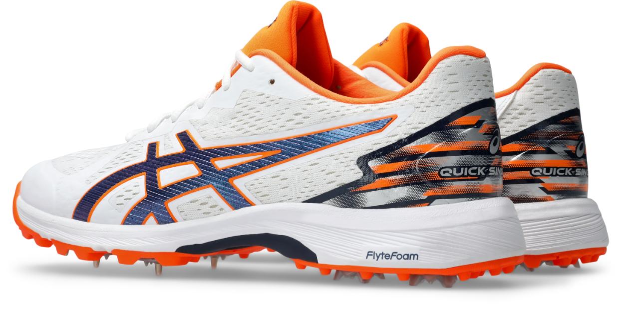 Asics Mens Quick Single Cricket Shoe - White/Midnight