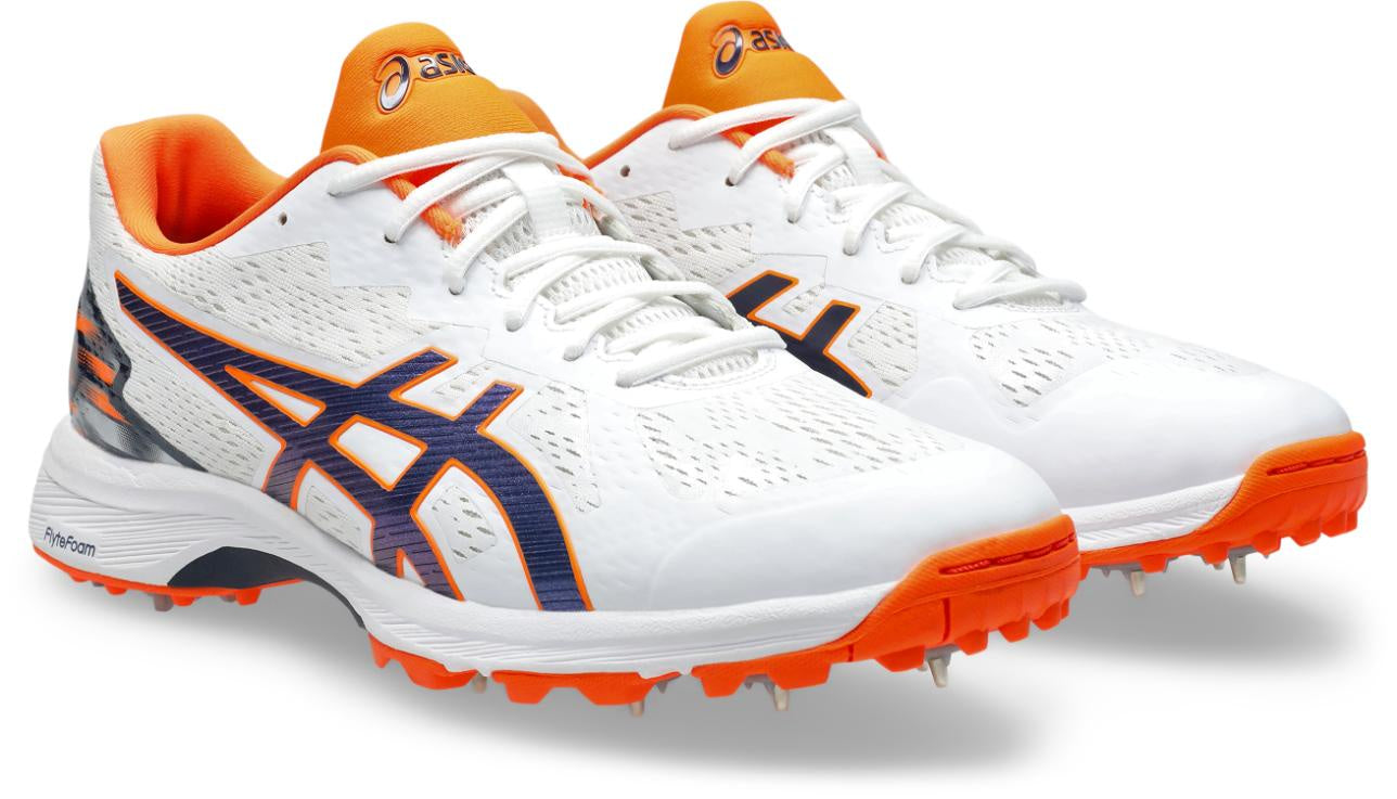 Asics Mens Quick Single Cricket Shoe - White/Midnight