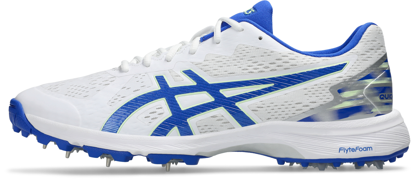 Asics Mens Quick Single - White/Neon Blue