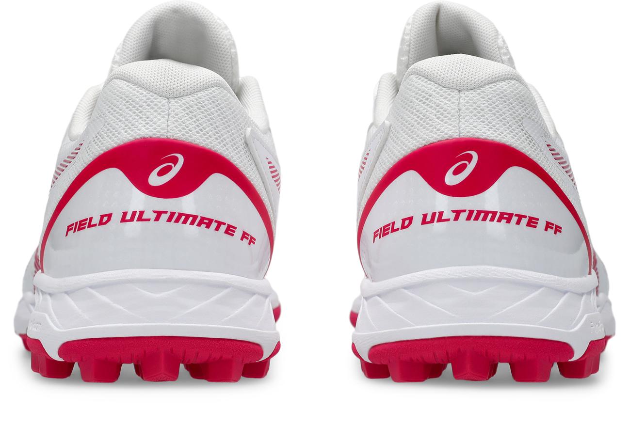Asics Womens Field Ultimate FF Turf and Hockey Shoe - White/Bright Rose