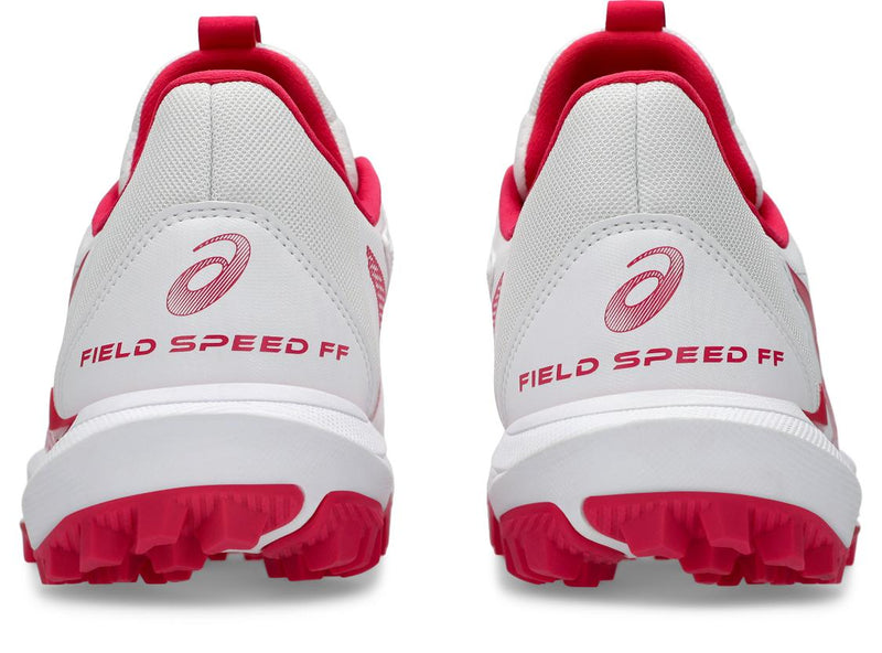 Asics Womens Field Speed FF 2 Hockey Shoe - White/Bright Rose