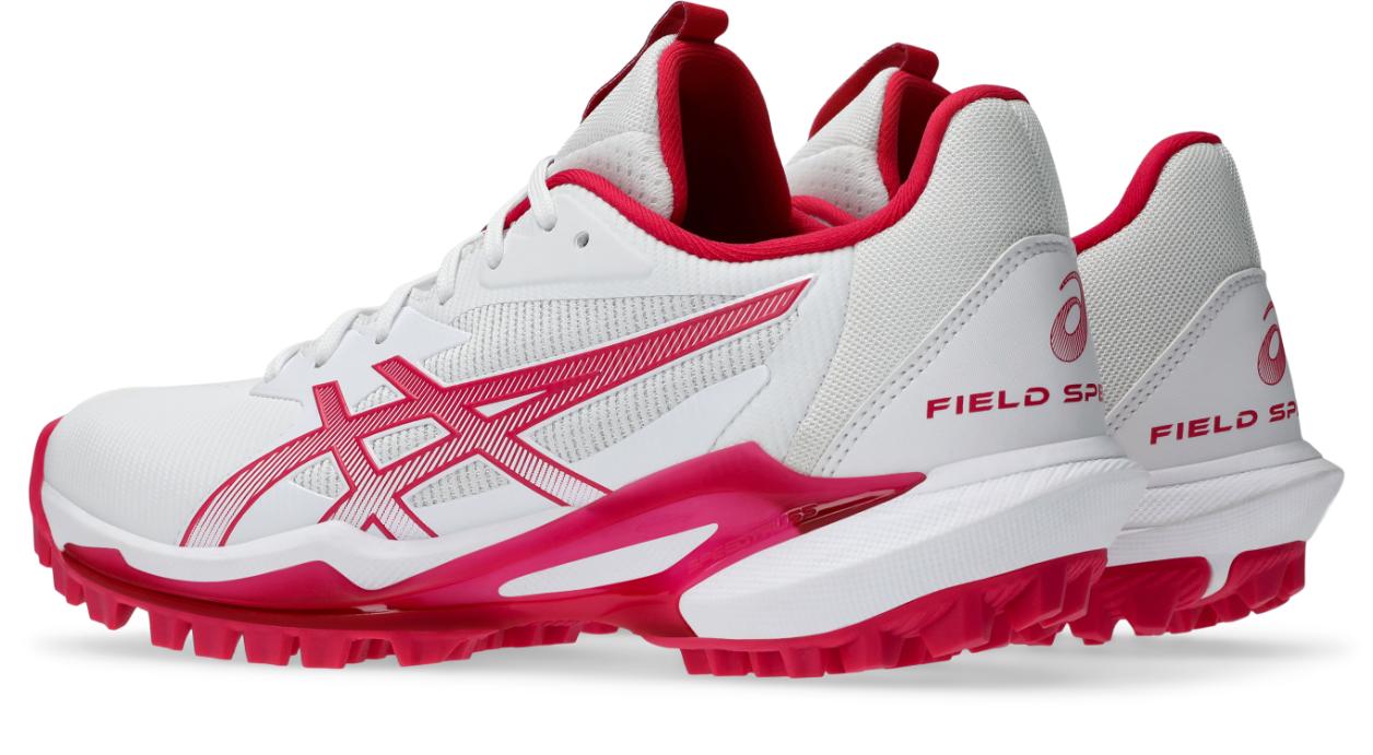 Asics Womens Field Speed FF 2 Hockey Shoe - White/Bright Rose