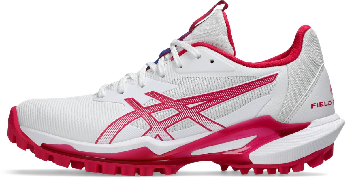 Asics Womens Field Speed FF 2 Hockey Shoe - White/Bright Rose