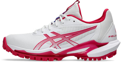 Asics Womens Field Speed FF 2 Hockey Shoe - White/Bright Rose