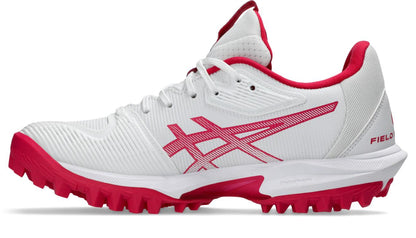 Asics Womens Field Speed FF 2 Hockey Shoe - White/Bright Rose