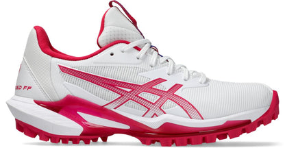Asics Womens Field Speed FF 2 Hockey Shoe - White/Bright Rose