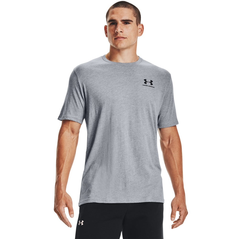 Under Armour Mens Sportstyle LC SS Tee - Steel Light Heather/Black