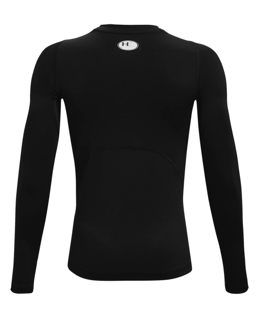 Under Armour Boys Heat Gear Armour Long Sleeve Top - Black