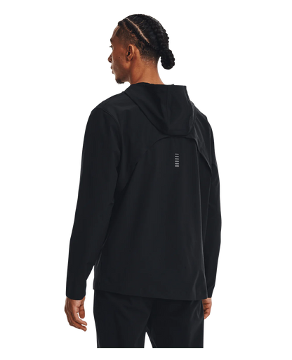 Under Armour Mens Outrun The Storm Jacket - Black/Jet Gray/Reflective
