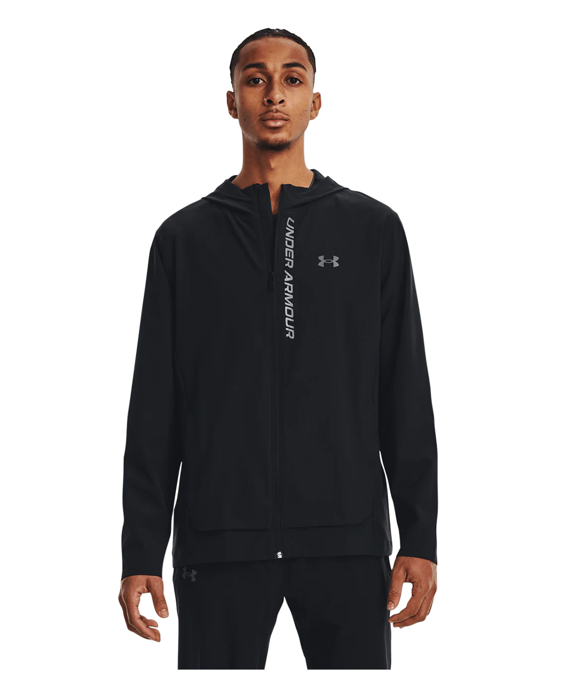 Under Armour Mens Outrun The Storm Jacket - Black/Jet Gray/Reflective