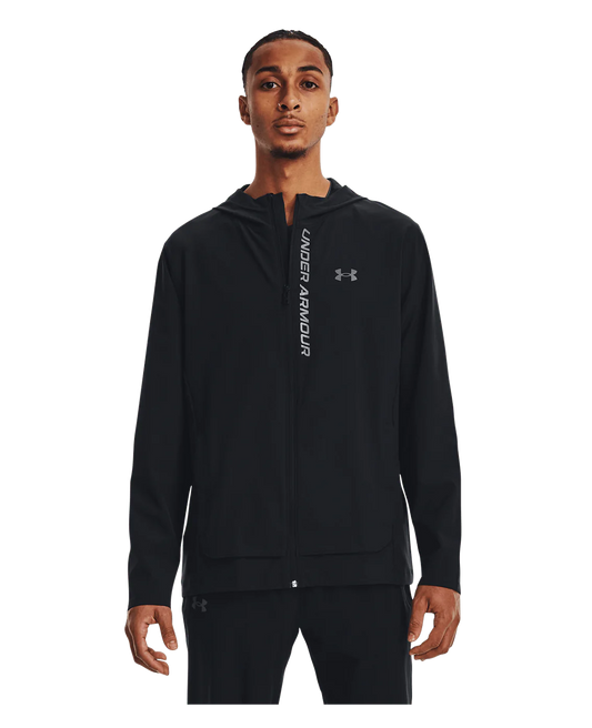 Under Armour Mens Outrun The Storm Jacket - Black/Jet Gray/Reflective