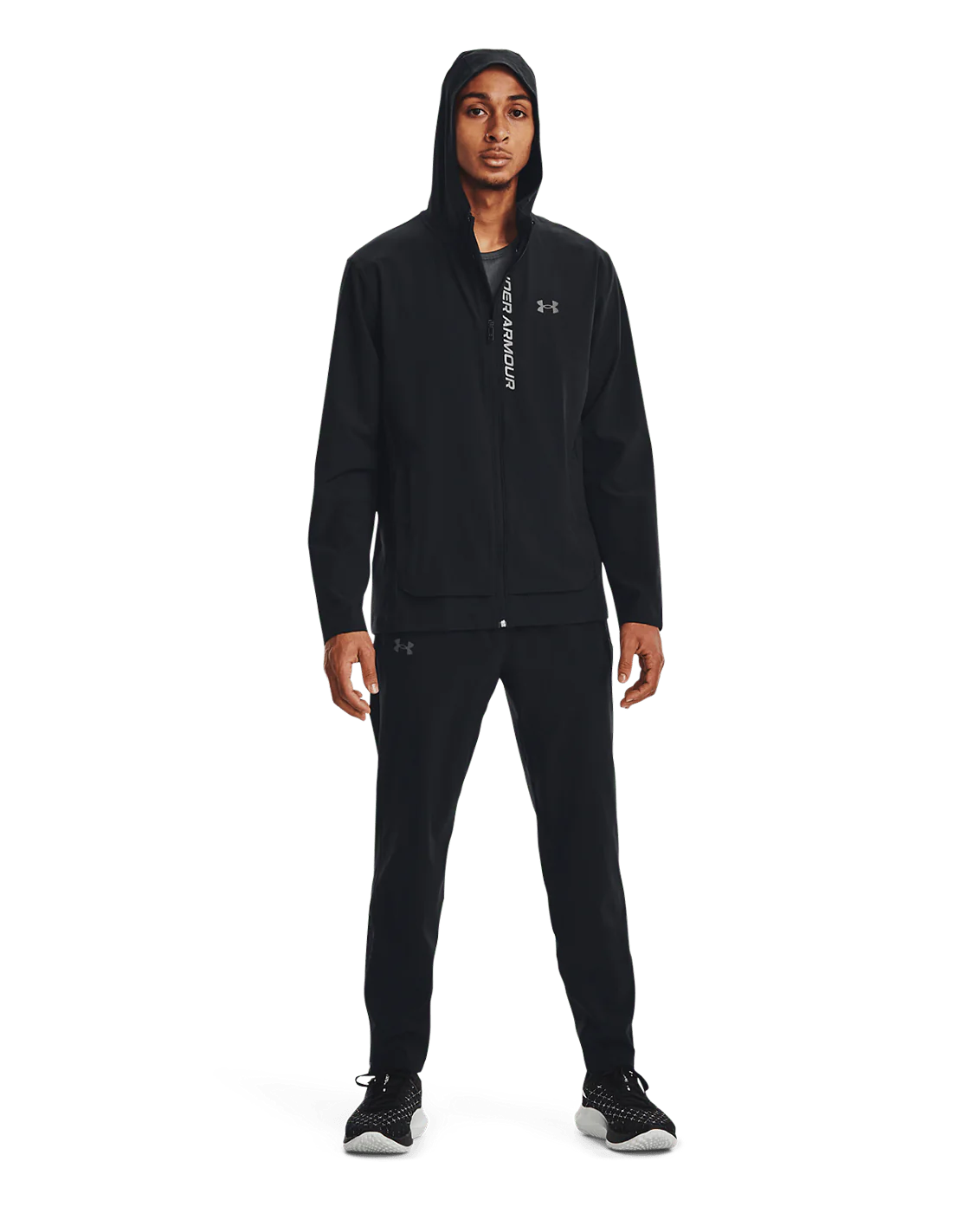 Under Armour Mens Outrun The Storm Jacket - Black/Jet Gray/Reflective