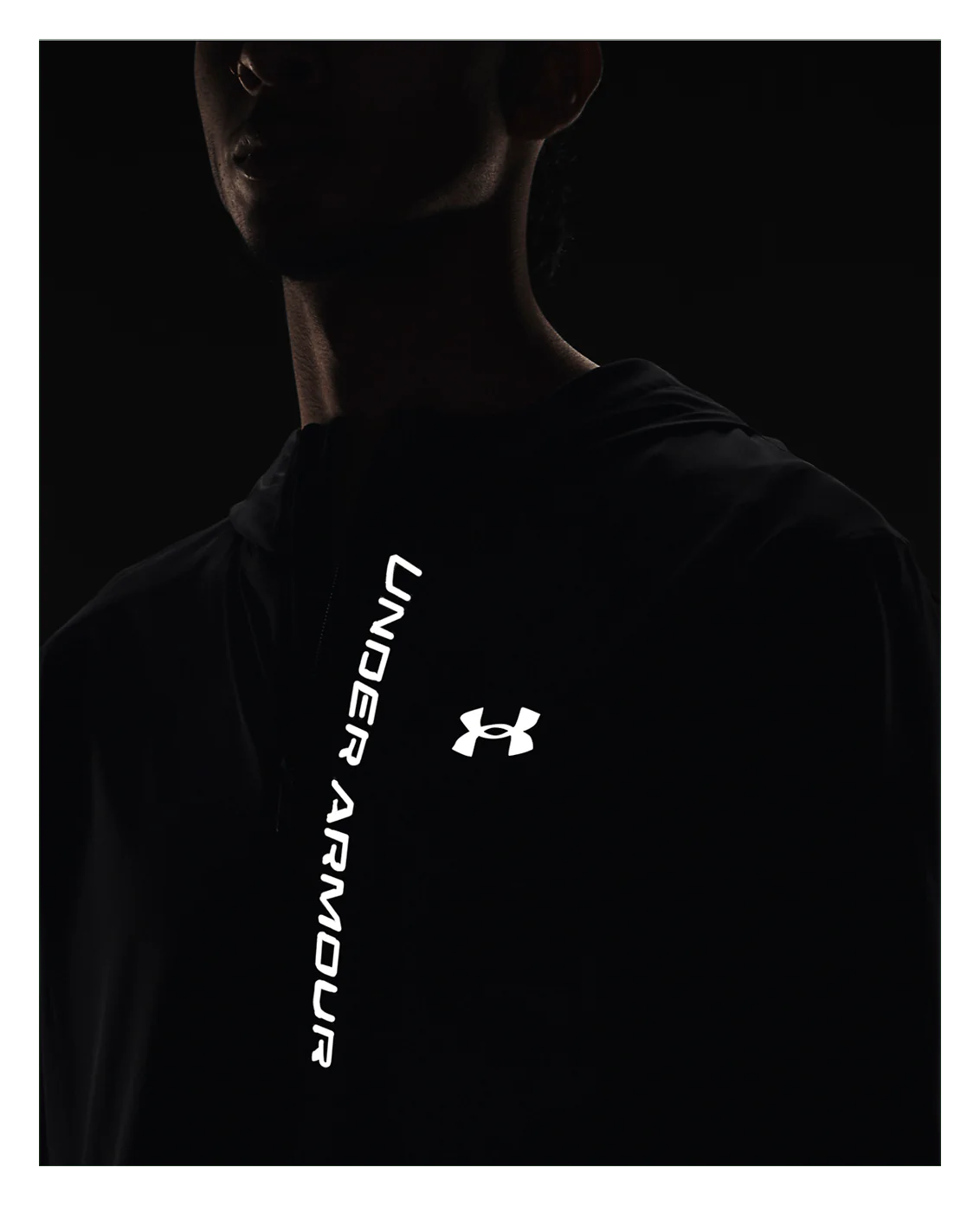 Under Armour Mens Outrun The Storm Jacket - Black/Jet Gray/Reflective