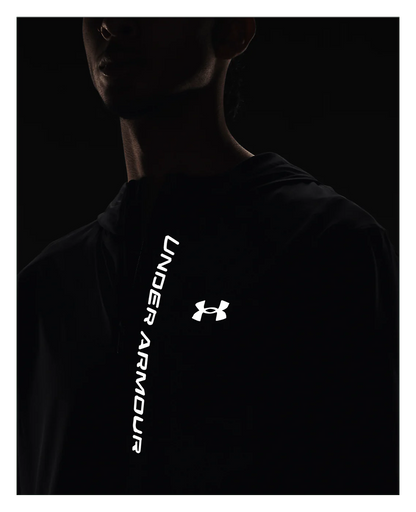 Under Armour Mens Outrun The Storm Jacket - Black/Jet Gray/Reflective