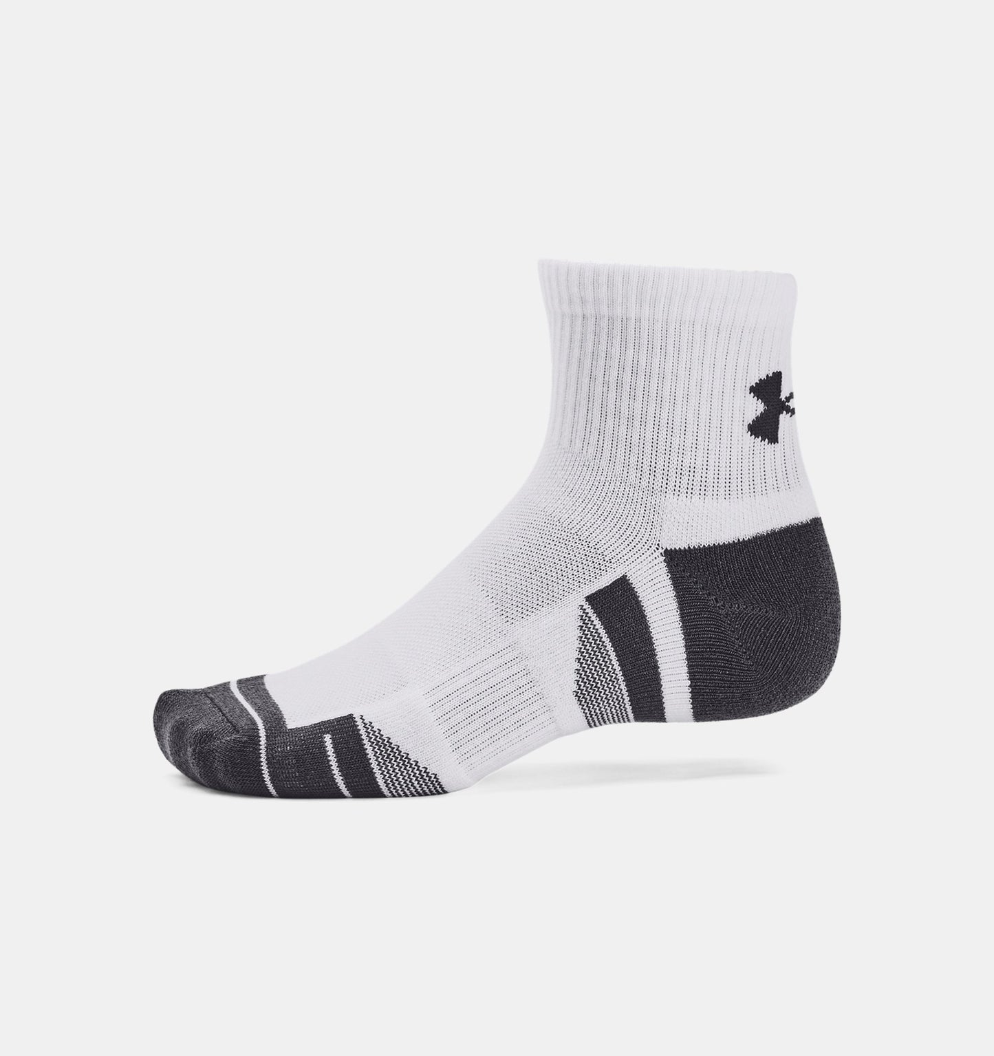 Under Armour Unisex Performance Tech 3pk Qtr - White/Jet Grey