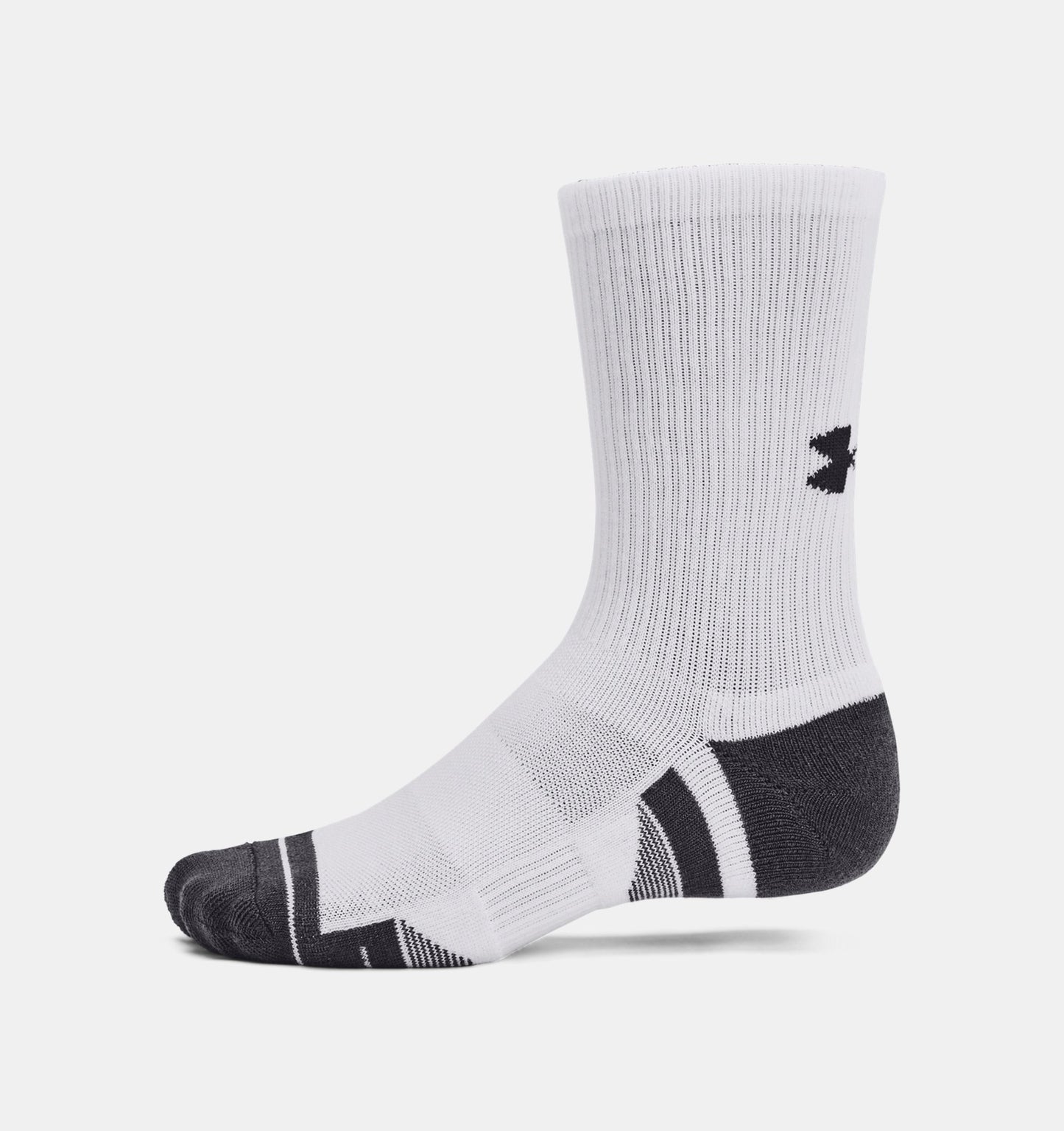 Under Armour Unisex PerformanceTech 3pk Crew - White/White/Jet Grey