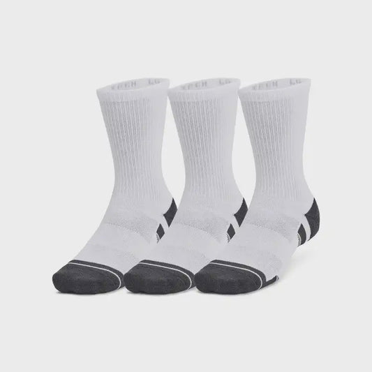 Under Armour Youth Perform Tech Socks 3 Pack - White