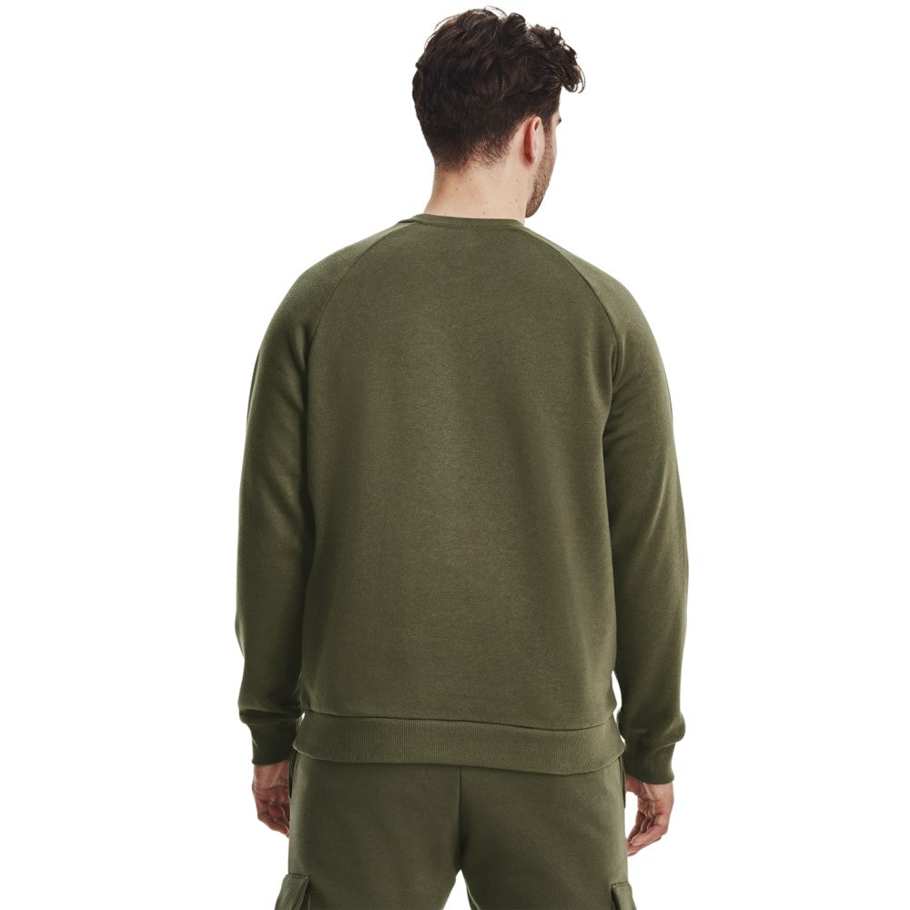 Under Armour Men's Rival Fleece Crew - MarineODGreen/White