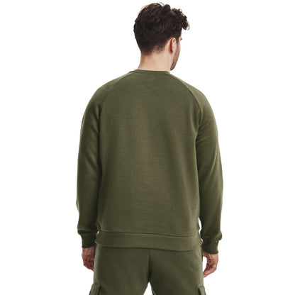 Under Armour Men's Rival Fleece Crew - MarineODGreen/White