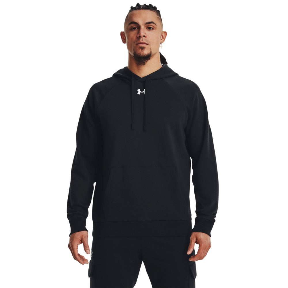 Under Armour Mens Rival Fleece Hoodie - Black/Wham