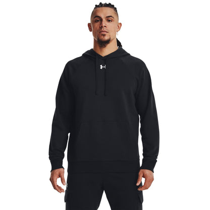 Under Armour Mens Rival Fleece Hoodie - Black/Wham