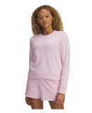 Under Armour Womens Rival Terry Crew - Prime Pink/White