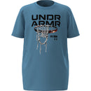 Under Armour Boys Hoops Net Short Sleeve Tee - Ether Blue/Black/White