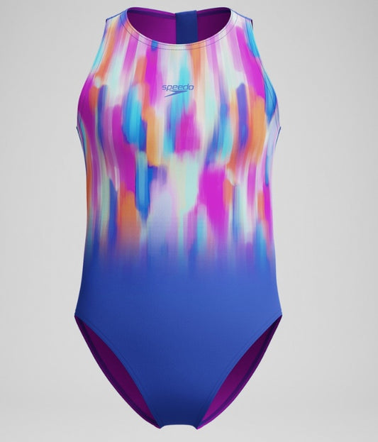 Speedo Girls Hydrasuit - Blue/Pink