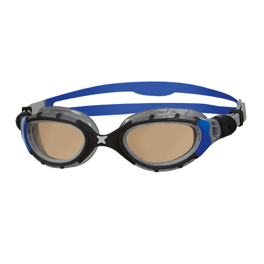 Zoggs Predator Flex Polarised Ultra Goggles -Silver Blue/Polarized Copper