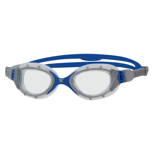Zoggs Predator Flex Goggles - Grey/Blue/Clear