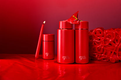 Frank Green 20oz Stainless Steel Ceramic Reusable Bottle with Flip Straw Lid - Atomic Red